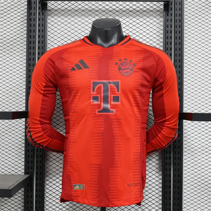 Player Version Bayern Munich Home Jersey 24/25 Football Kit Long Sleeves
