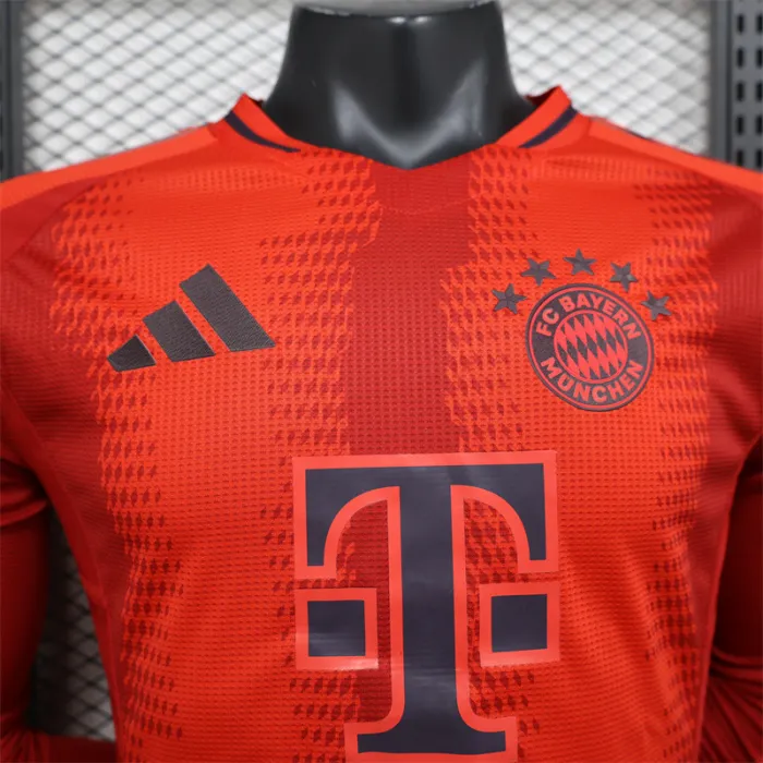 Player Version Bayern Munich Home Jersey 24/25 Football Kit Long Sleeves