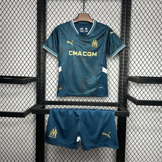 Kids Marseille Away Jersey 24/25 Football Kit
