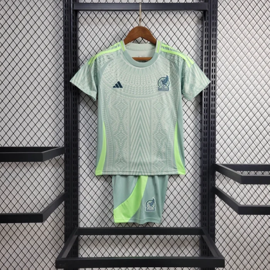 Kids Mexico Away Kit 24/25 Copa America 2024 Football Jersey