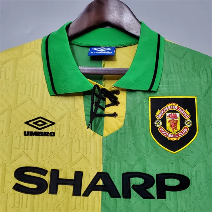Manchester United Jersey Away Kit 1992/93 Retro Football Team Soccer Shirt