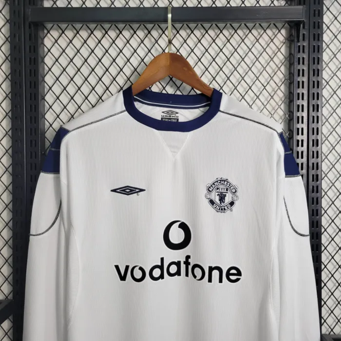 Manchester United Jersey Away Kit 99/00 Retro Long Sleeves Football Team Soccer Shirt