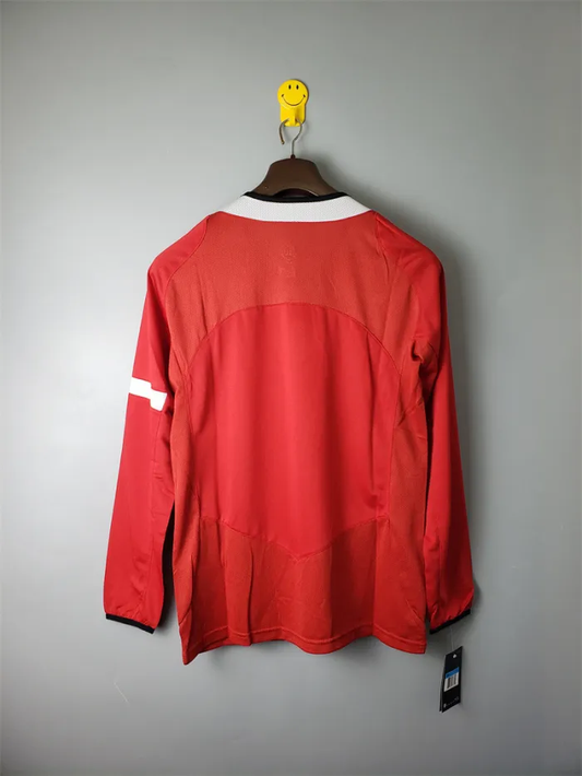 Manchester United Jersey Home Kit 2005/06 Retro Long Sleeve Football Team Soccer Shirt