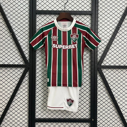 kids fluminense jersey 25/26 home football kit soccer jersey