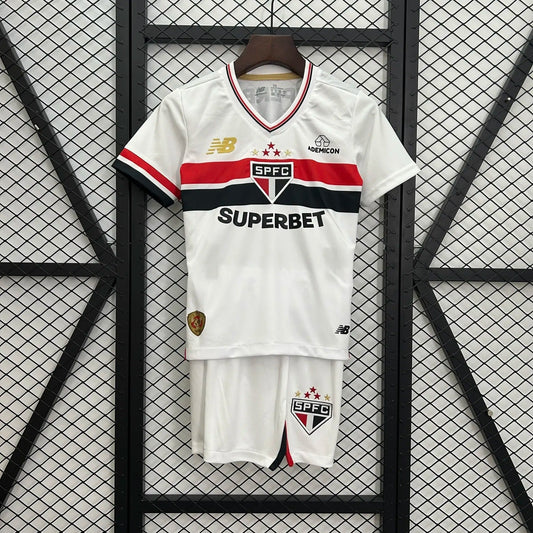 kids sao paulo home jersey 25/26 home football kit soccer jersey