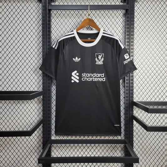 liverpool goalkeeper jersey 25/26 black football kit soccer jersey