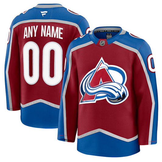 Custom Colorado Avalanche Home Jersey - Burgundy