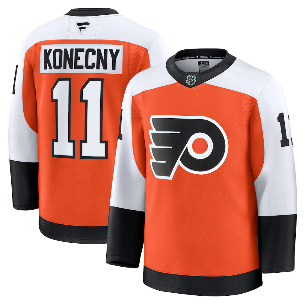 Travis Konecny Philadelphia Flyers Home Premium Jersey - Orange
