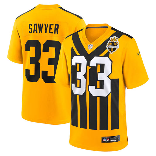 Jack Sawyer Pittsburgh Steelers Alternate 1933 Throwback Jersey - Gold