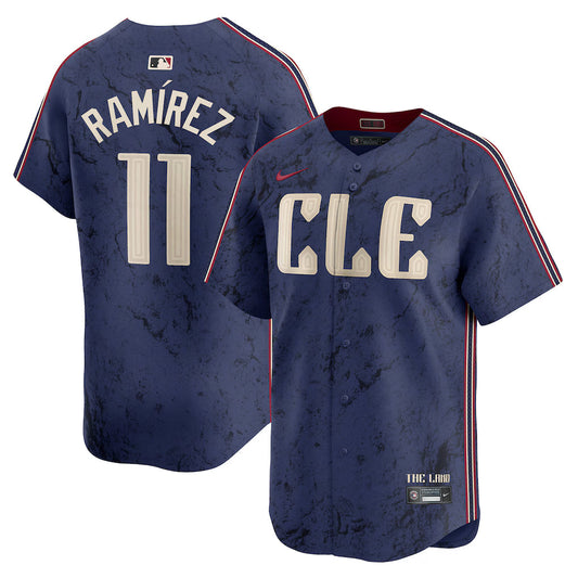 José Ramírez Cleveland Guardians City Connect Jersey - Navy