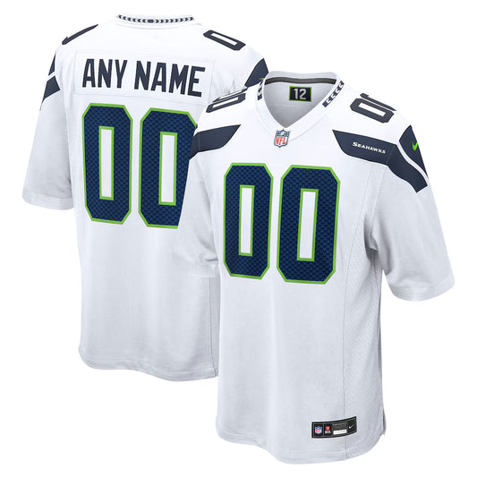 Custom Seattle Seahawks Jersey - White