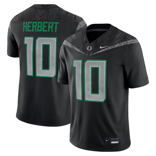 Justin Herbert Oregon Ducks Alumni Jersey - Black