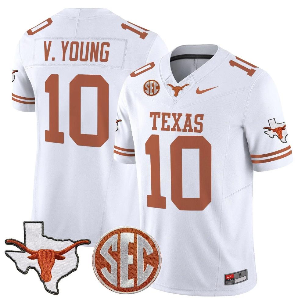 Vince Young Texas Longhorns Jersey - White