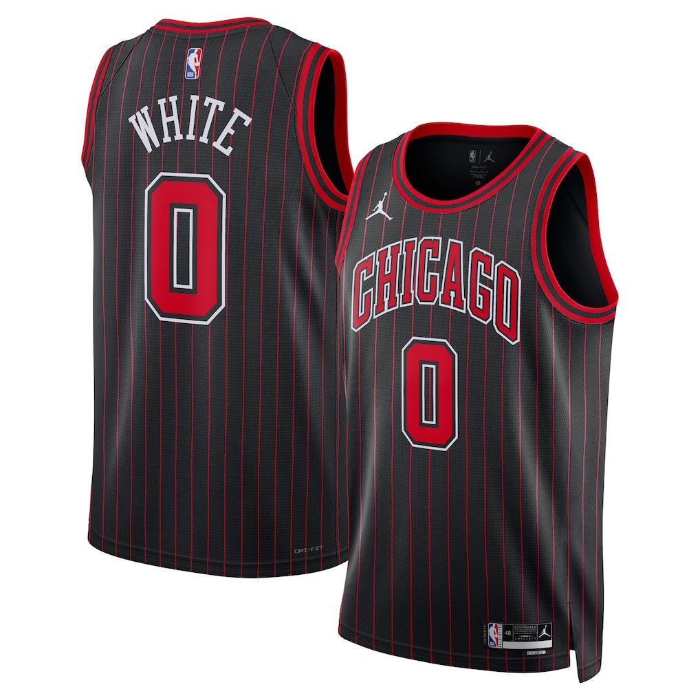 Coby White Chicago Bulls Unisex Swingman Jersey - Statement Edition - Black